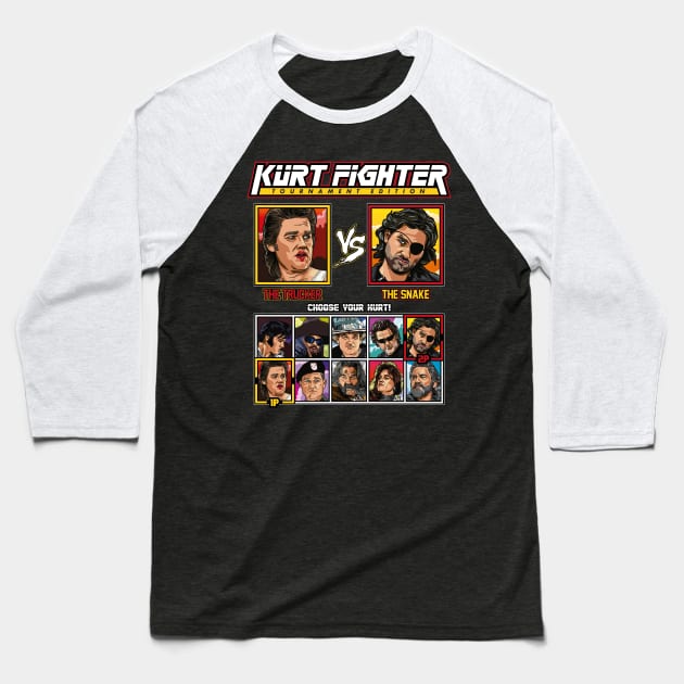 Kurt Russell Fighter Baseball T-Shirt by RetroReview